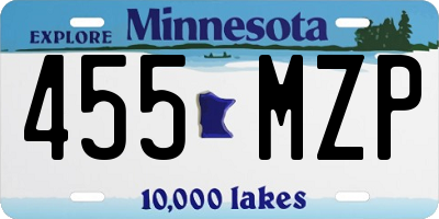 MN license plate 455MZP