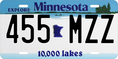 MN license plate 455MZZ