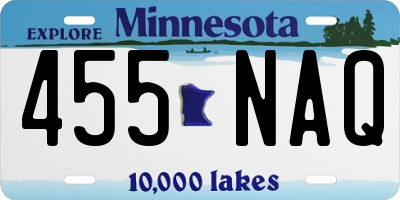 MN license plate 455NAQ