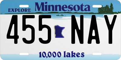 MN license plate 455NAY
