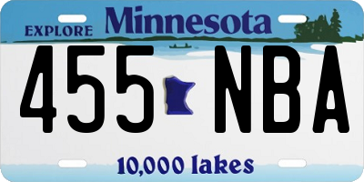 MN license plate 455NBA