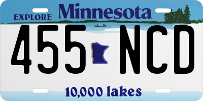 MN license plate 455NCD
