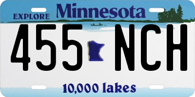 MN license plate 455NCH