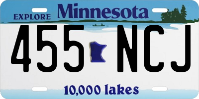 MN license plate 455NCJ