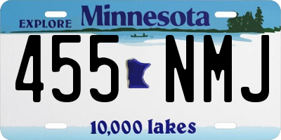 MN license plate 455NMJ