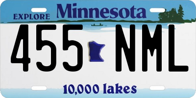 MN license plate 455NML