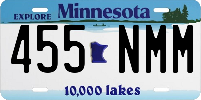 MN license plate 455NMM