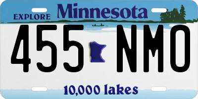 MN license plate 455NMO