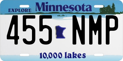 MN license plate 455NMP