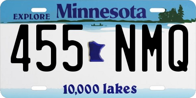 MN license plate 455NMQ