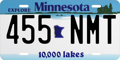 MN license plate 455NMT