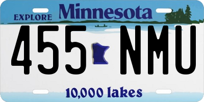 MN license plate 455NMU