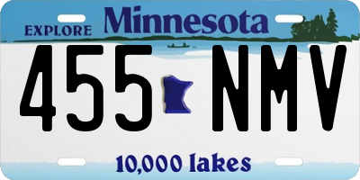 MN license plate 455NMV