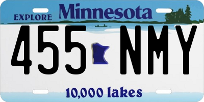 MN license plate 455NMY