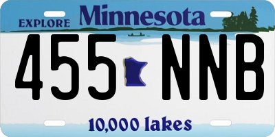 MN license plate 455NNB