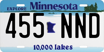 MN license plate 455NND