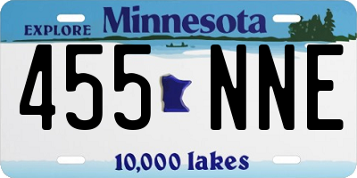MN license plate 455NNE