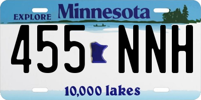 MN license plate 455NNH