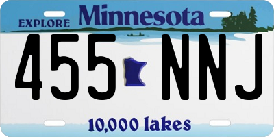 MN license plate 455NNJ