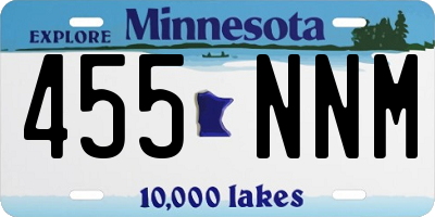 MN license plate 455NNM