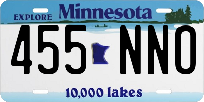 MN license plate 455NNO