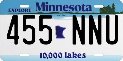 MN license plate 455NNU