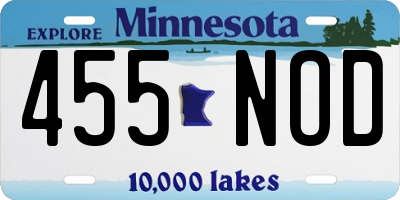 MN license plate 455NOD