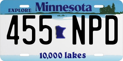 MN license plate 455NPD