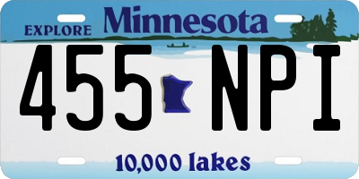 MN license plate 455NPI