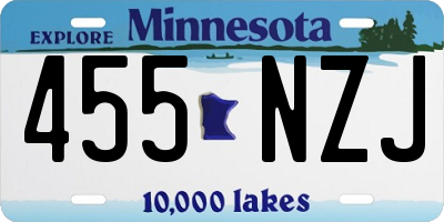 MN license plate 455NZJ