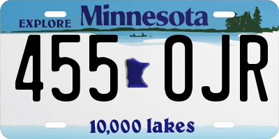 MN license plate 455OJR