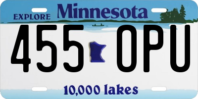 MN license plate 455OPU