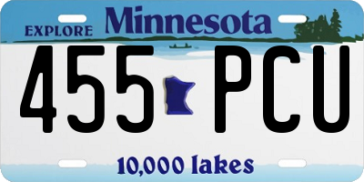 MN license plate 455PCU