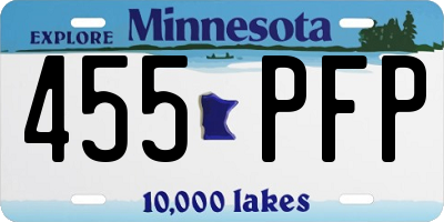 MN license plate 455PFP