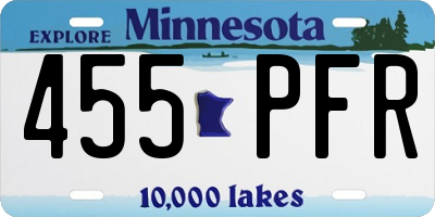 MN license plate 455PFR