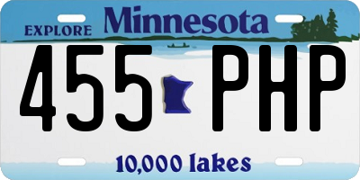 MN license plate 455PHP