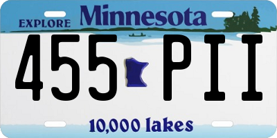 MN license plate 455PII