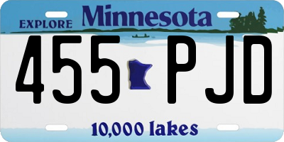 MN license plate 455PJD
