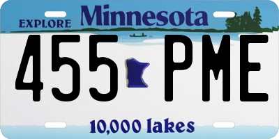 MN license plate 455PME