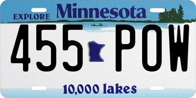 MN license plate 455POW