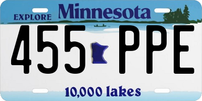 MN license plate 455PPE