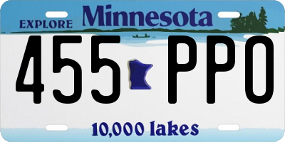 MN license plate 455PPO