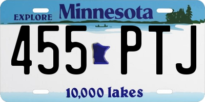 MN license plate 455PTJ