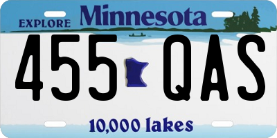 MN license plate 455QAS