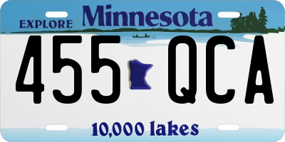 MN license plate 455QCA