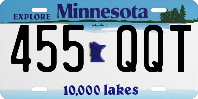 MN license plate 455QQT