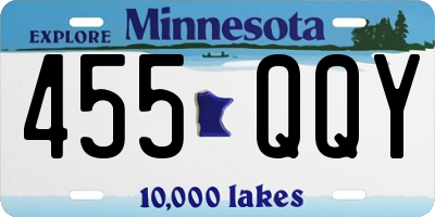 MN license plate 455QQY