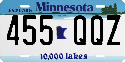 MN license plate 455QQZ