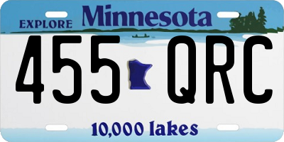 MN license plate 455QRC
