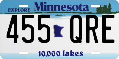 MN license plate 455QRE